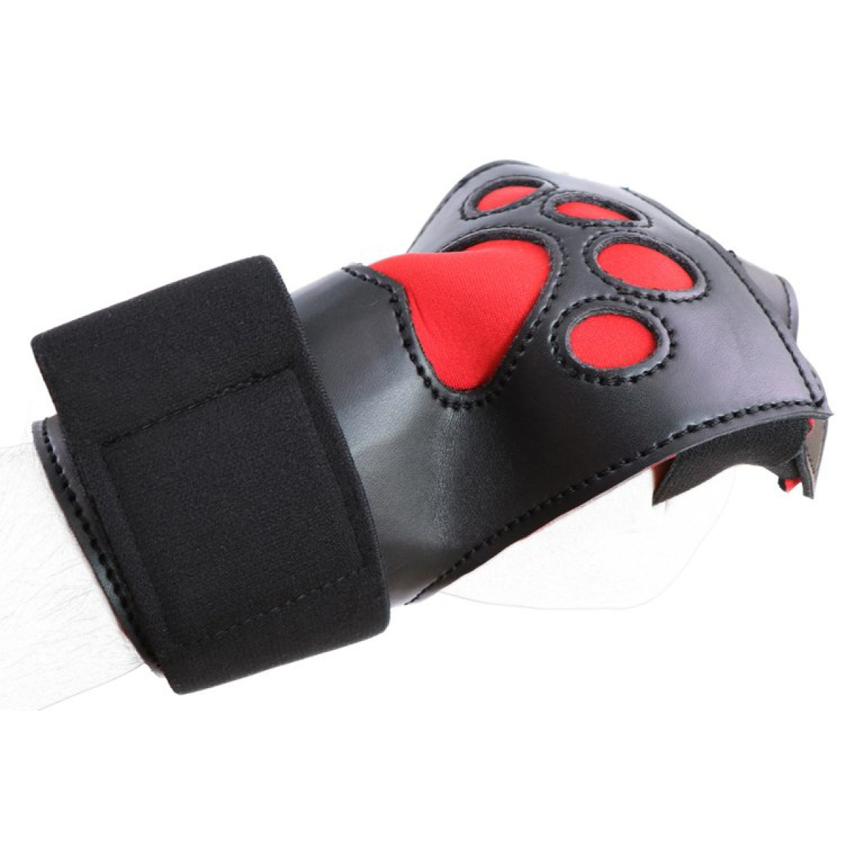 gants puppy dog paw noir rouge 1