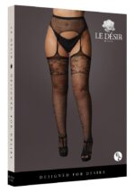 garterbelt stockings with lace top black osx 4