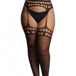 garterbelt stockings with open design black osx