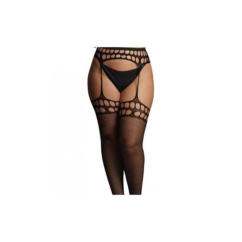 garterbelt stockings with open design black osx