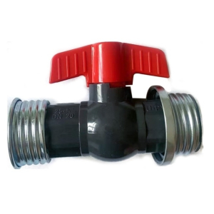 gas mask hose connector with valve