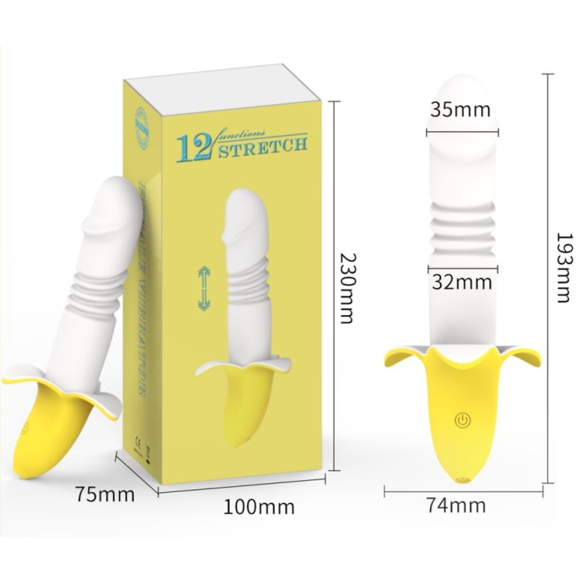 gode a poussee banana thrust 13 x 33cm 6