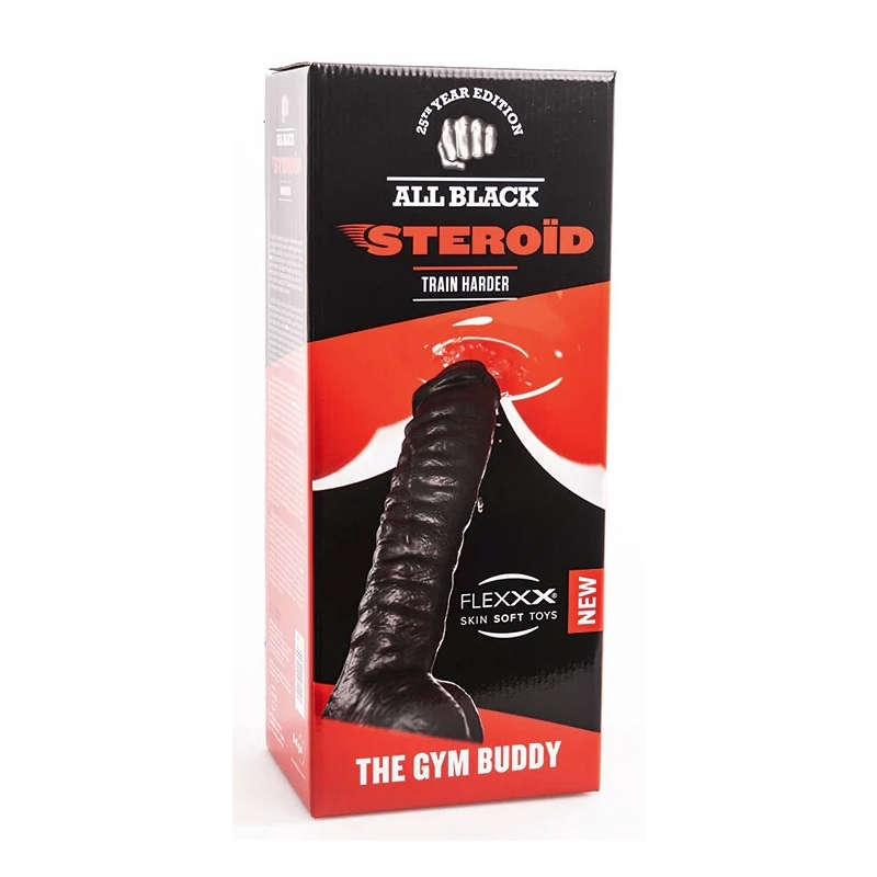gode abs10 the gym buddy all black steroid 27 x 85cm 1