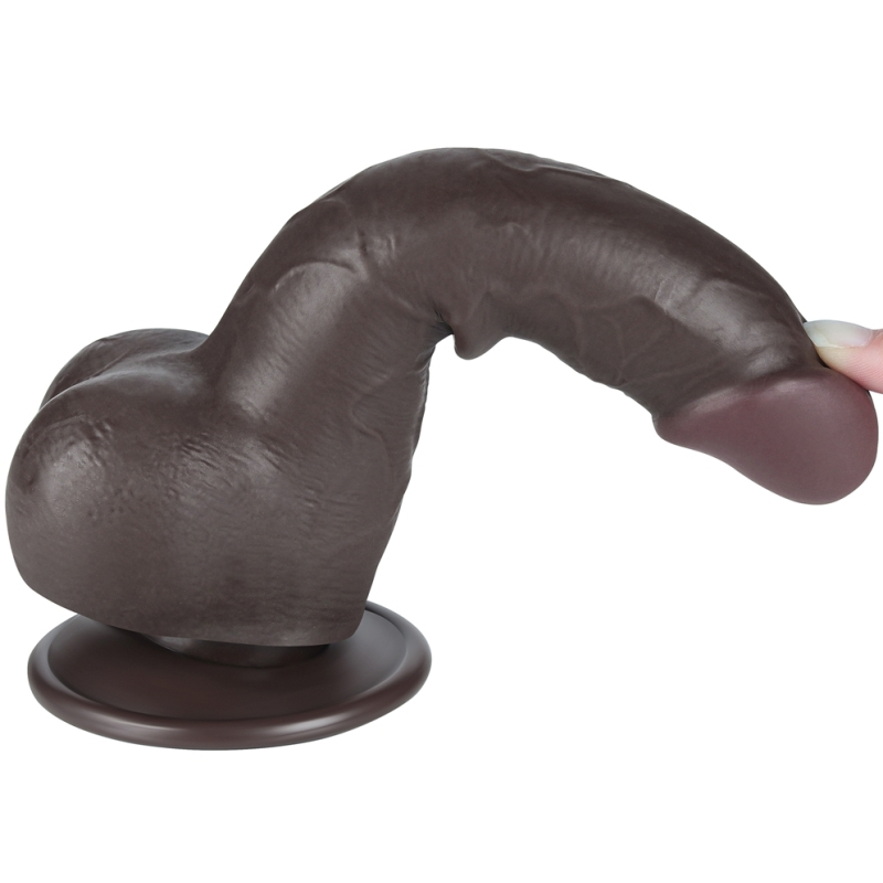 gode avec bourses sliding skin 13 x 38cm noir 4