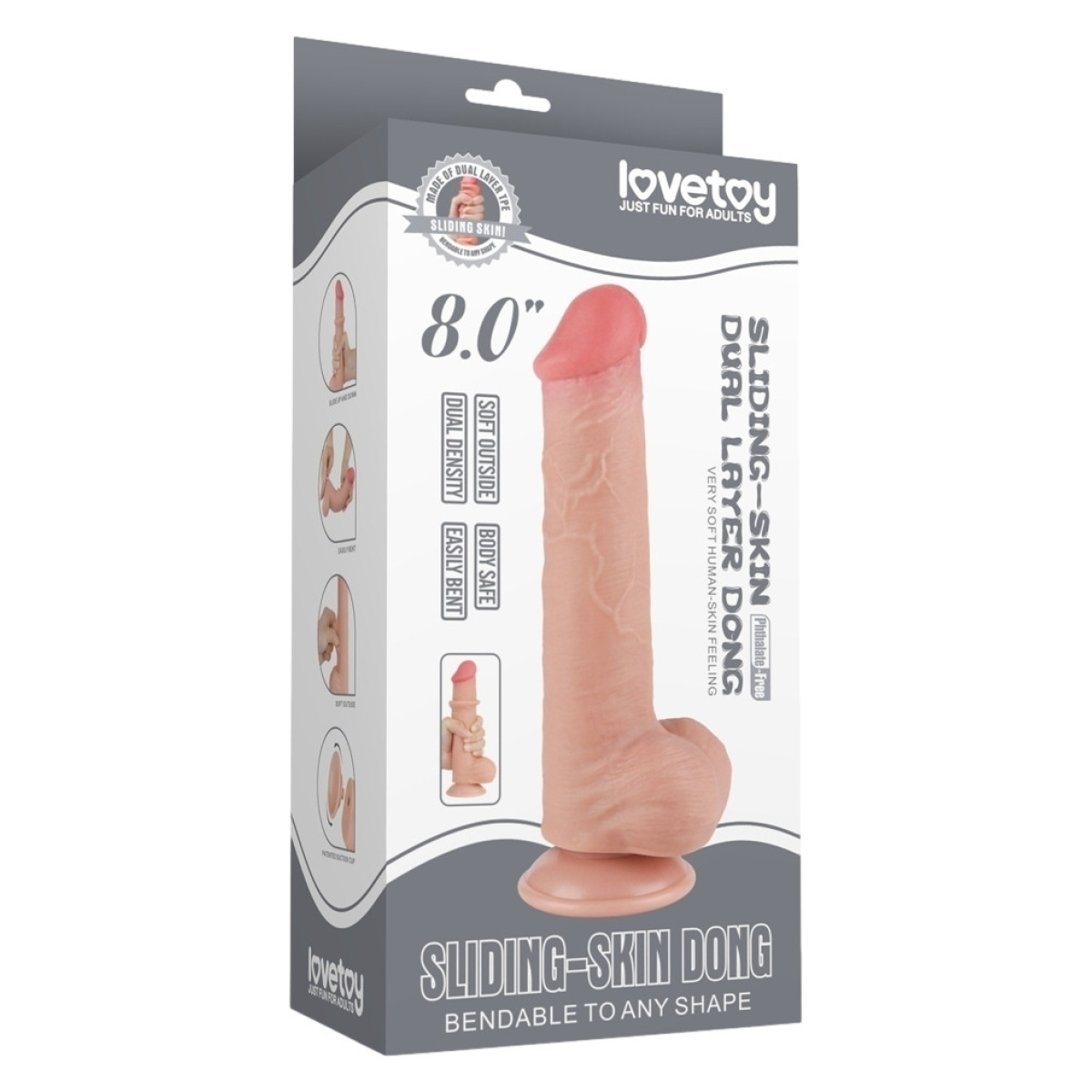 gode avec bourses sliding skin 15 x 45cm 1
