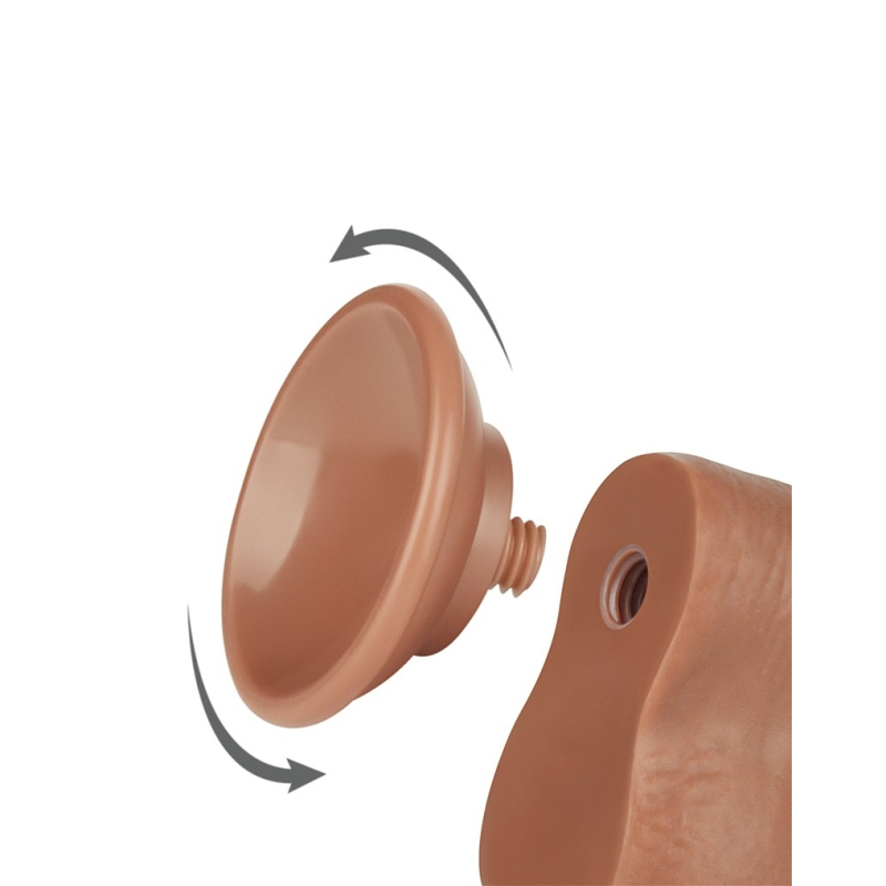 gode avec bourses sliding skin 15 x 45cm marron 3