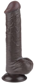 gode avec bourses sliding skin 15 x 45cm noir 2