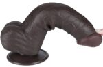 gode avec bourses sliding skin 15 x 45cm noir 6