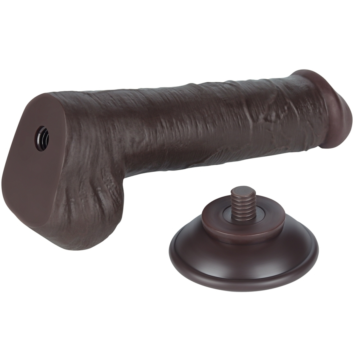 gode avec bourses sliding skin 15 x 45cm noir 8