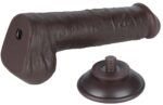 gode avec bourses sliding skin 15 x 45cm noir 8