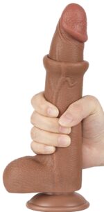 gode avec bourses sliding skin 17 x 4cm marron