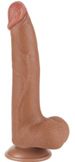 gode avec bourses sliding skin 17 x 4cm marron 2