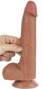 gode avec bourses sliding skin 17 x 4cm marron 4