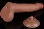 gode avec bourses sliding skin 17 x 4cm marron 5