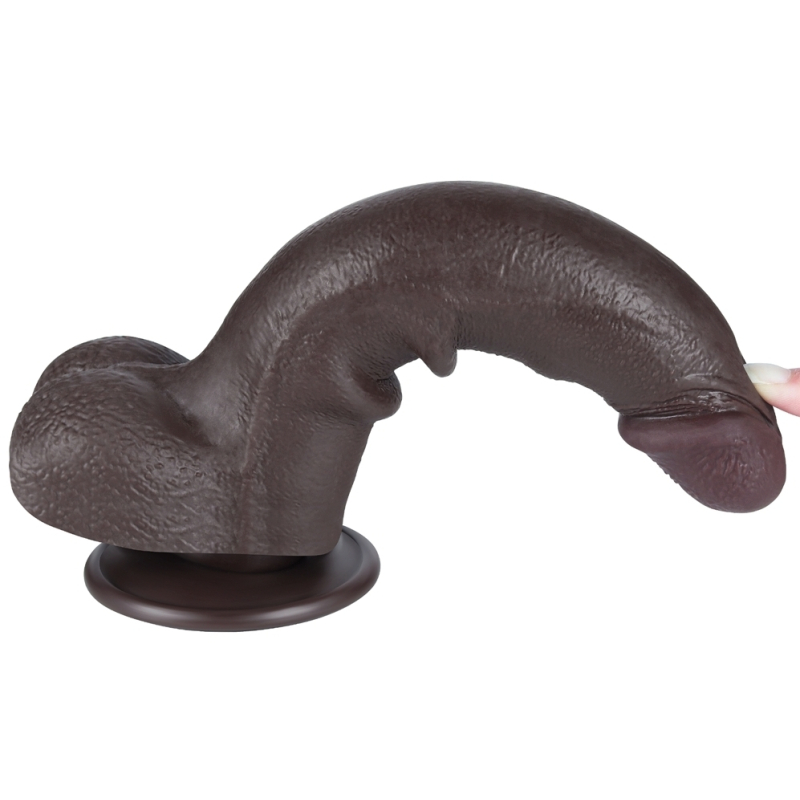gode avec bourses sliding skin 17 x 4cm noir 6