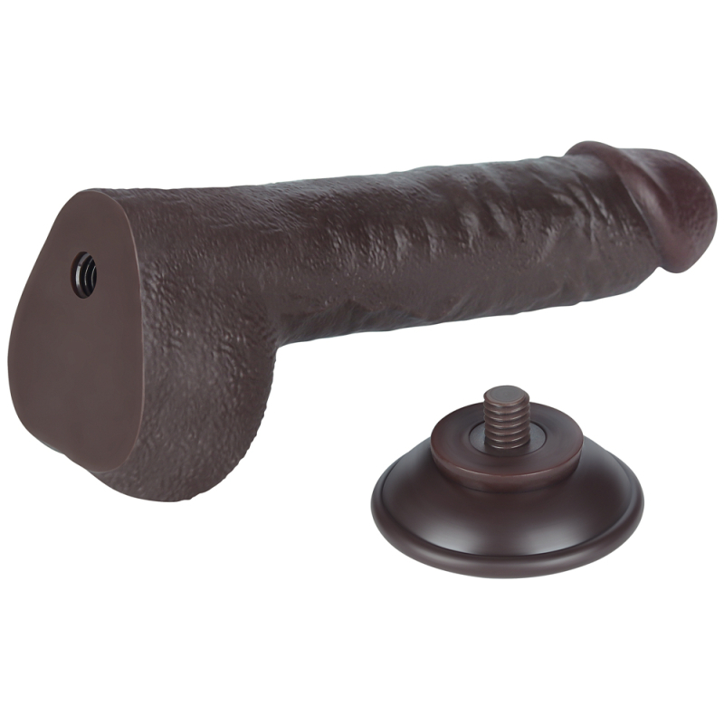 gode avec bourses sliding skin 18 x 47cm noir 11