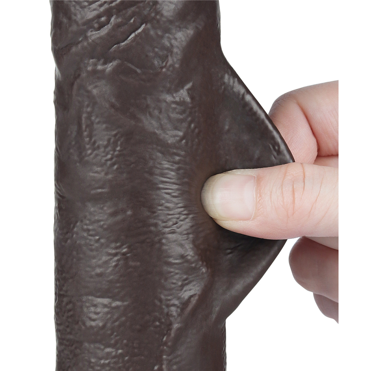 gode avec bourses sliding skin 18 x 47cm noir 4