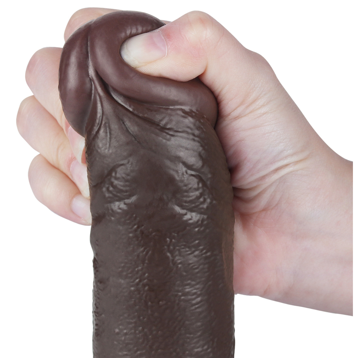 gode avec bourses sliding skin 18 x 47cm noir 5