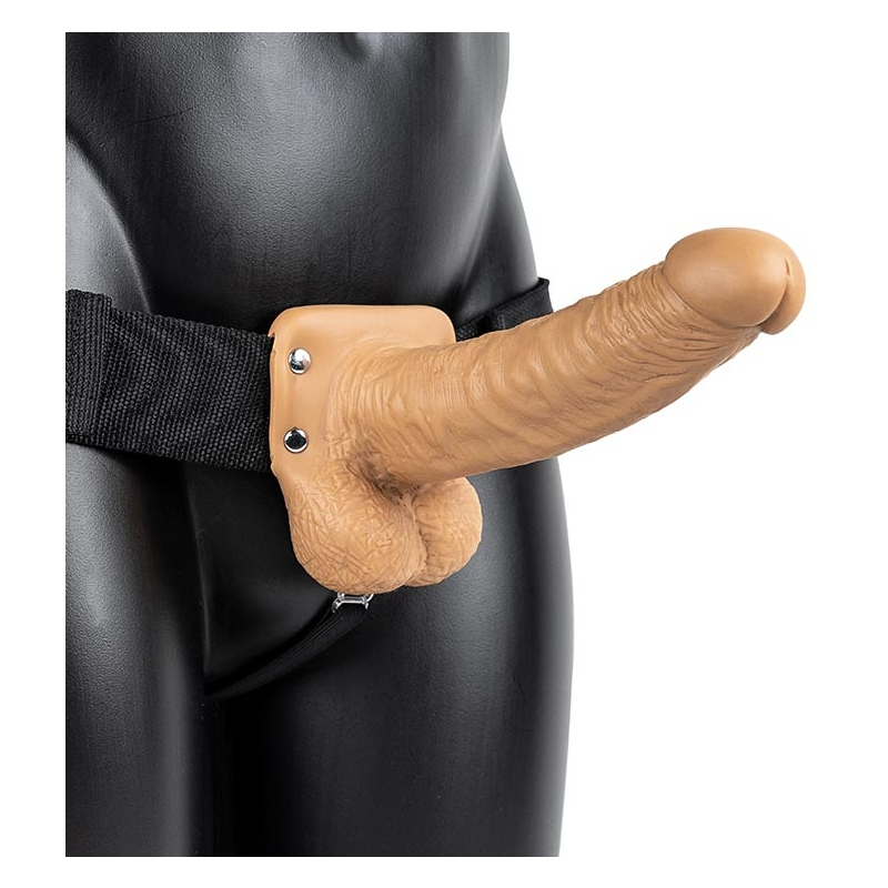 gode ceinture creux hollow strap on realrock 18 x 45cm latino 2