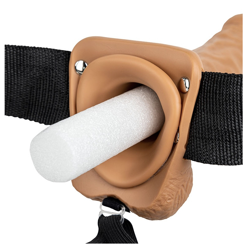 gode ceinture creux hollow strap on realrock 18 x 45cm latino 4