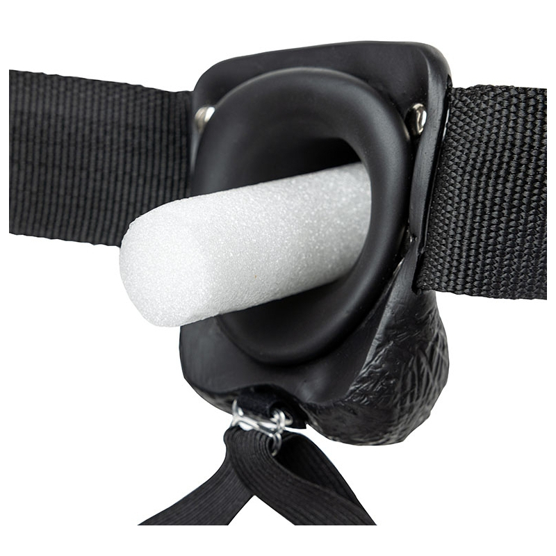 gode ceinture creux hollow strap on realrock 18 x 45cm noir 4