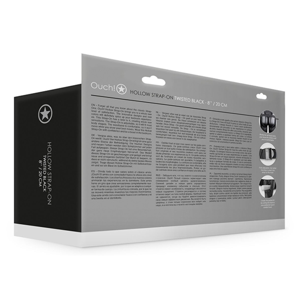 gode ceinture creux hollow strap ribbed 16 x 4cm 2