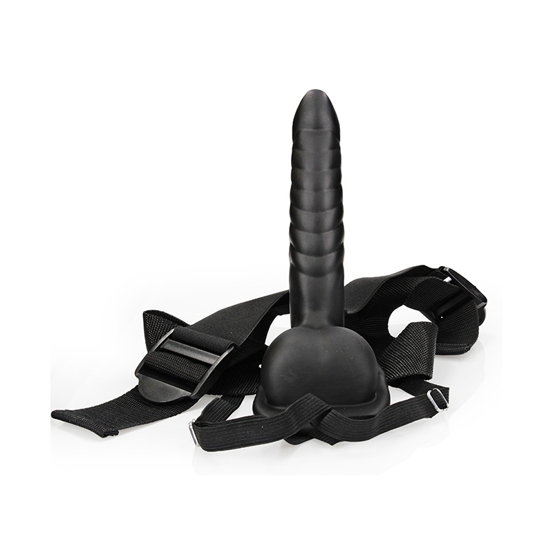 gode ceinture creux hollow strap ribbed 16 x 4cm 4