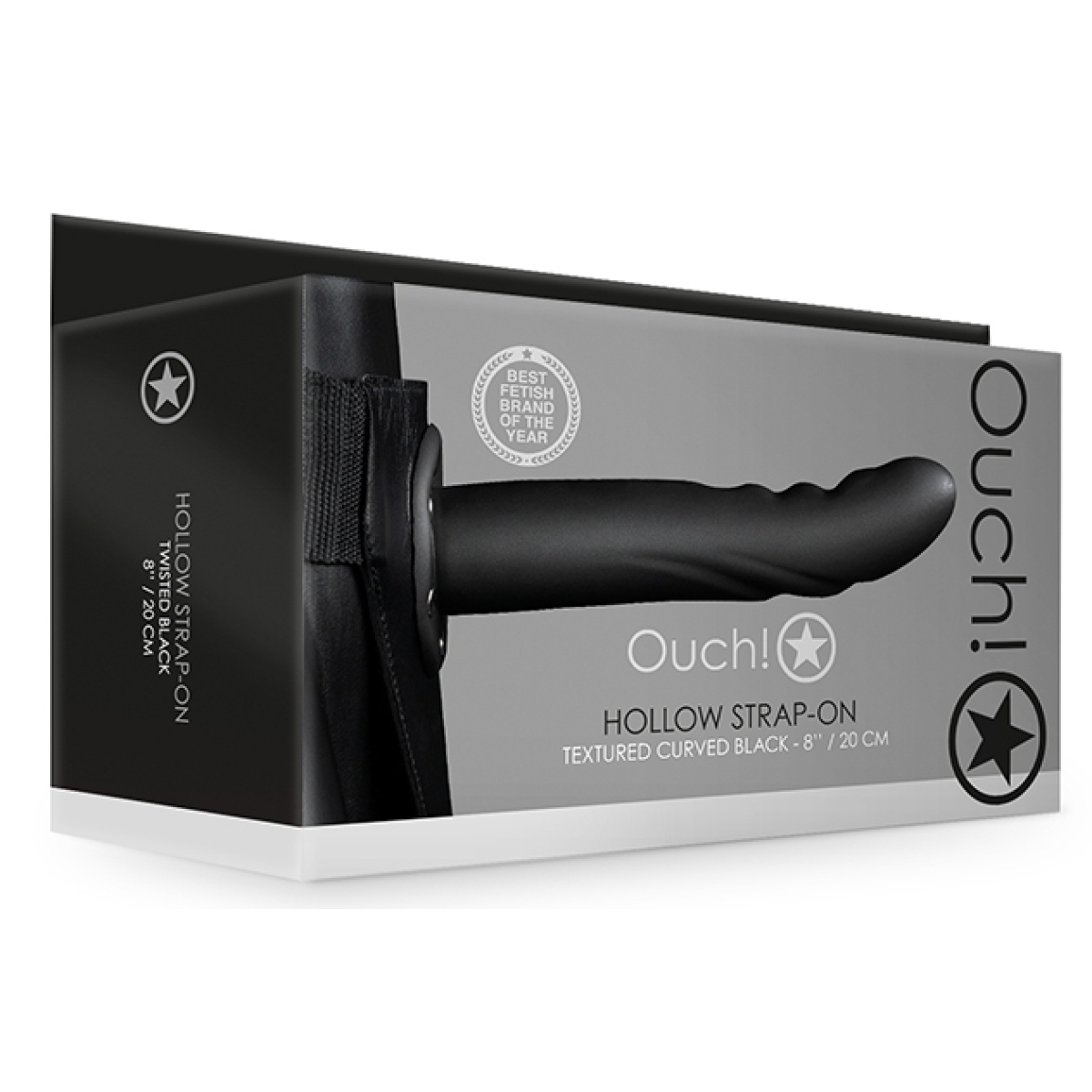 gode ceinture creux hollow strap textured curved 20 x 4cm 1