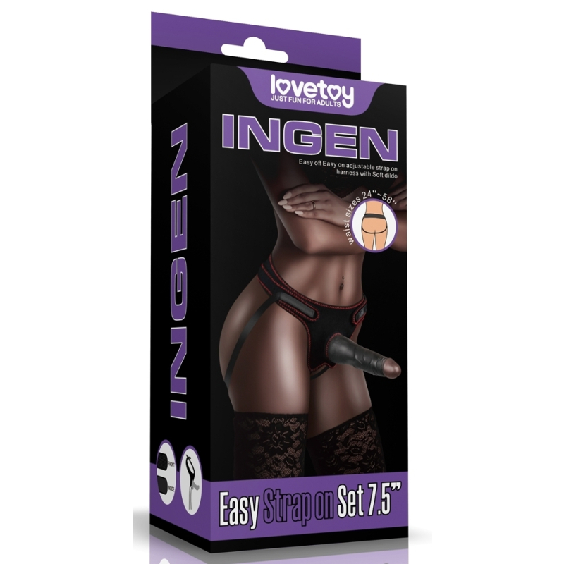 gode ceinture easy strap on 175 x 5 cm marron 1