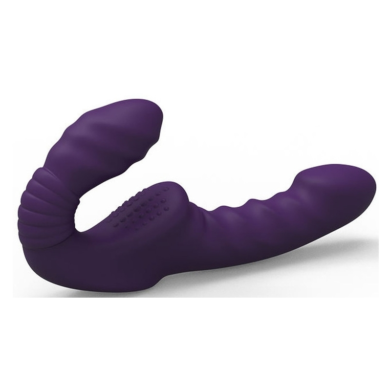 gode ceinture sans harnais vibrant beautypurp 13 x 38cm 2