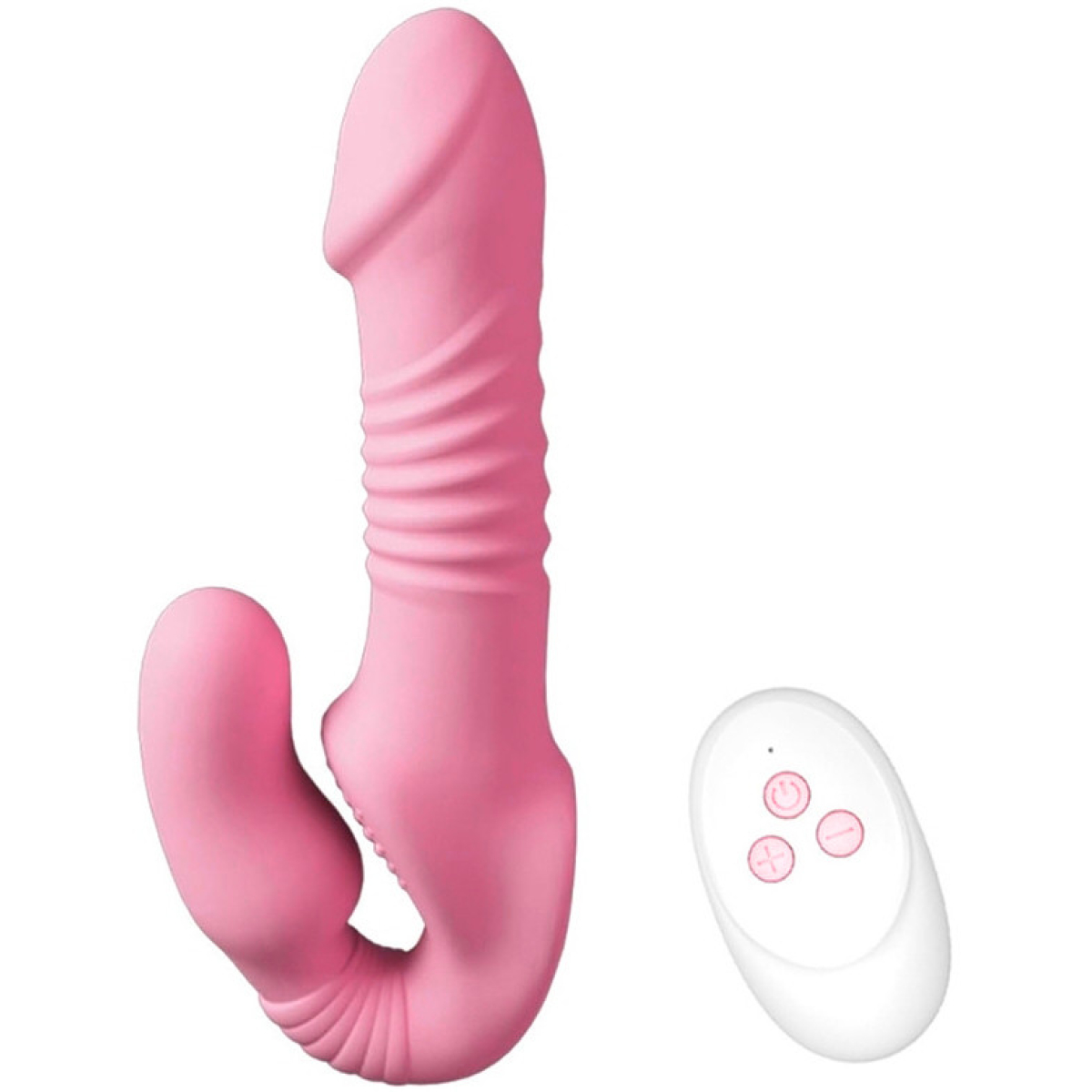 gode ceinture sans harnais vibrant pinky twice 13 x 4cm