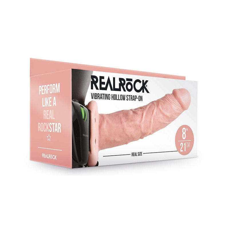 gode ceinture vibrant hollow vibe realrock 20 x 45cm 1