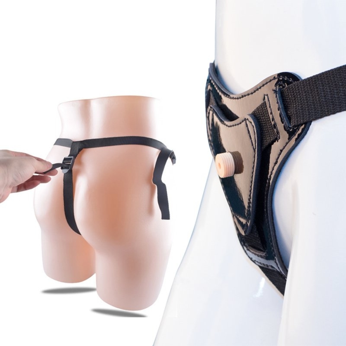 gode ceinture vibrant jerrie 14 x 37cm rose saumon 2