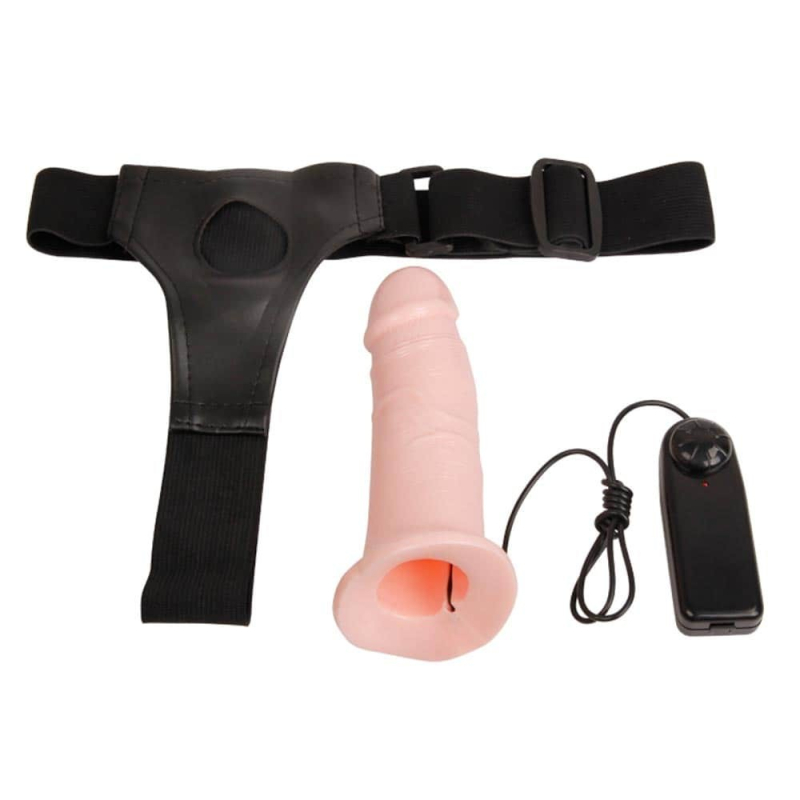 gode ceinture vibrant strap on hollow 17 x 45 cm 1