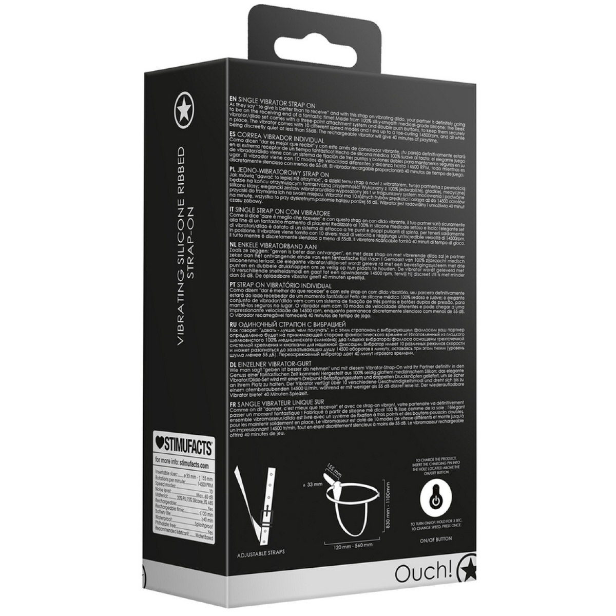 gode ceinture vibrant vibery 17 x 32cm 2