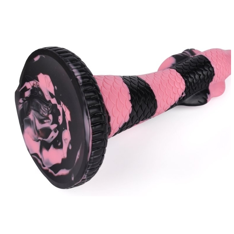 gode cobra snake l 26 x 7cm noir rose 2