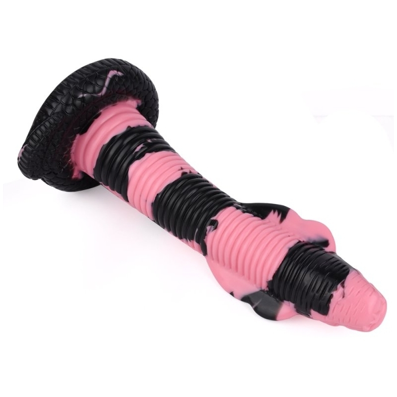 gode cobra snake l 26 x 7cm noir rose 3