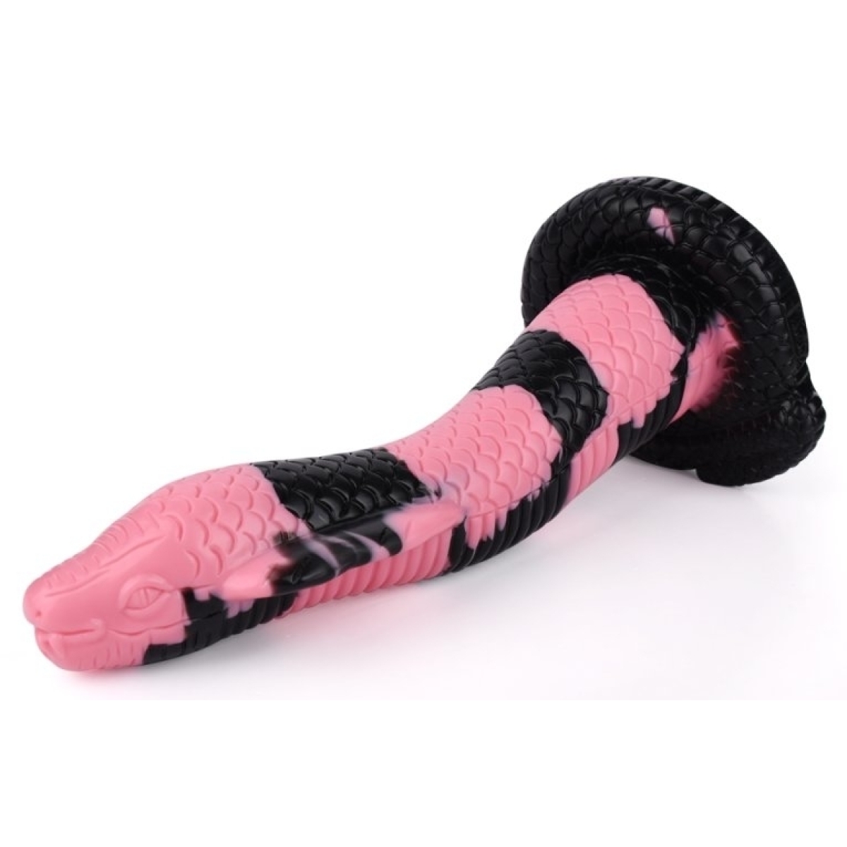 gode cobra snake m 22 x 6cm noir rose 1