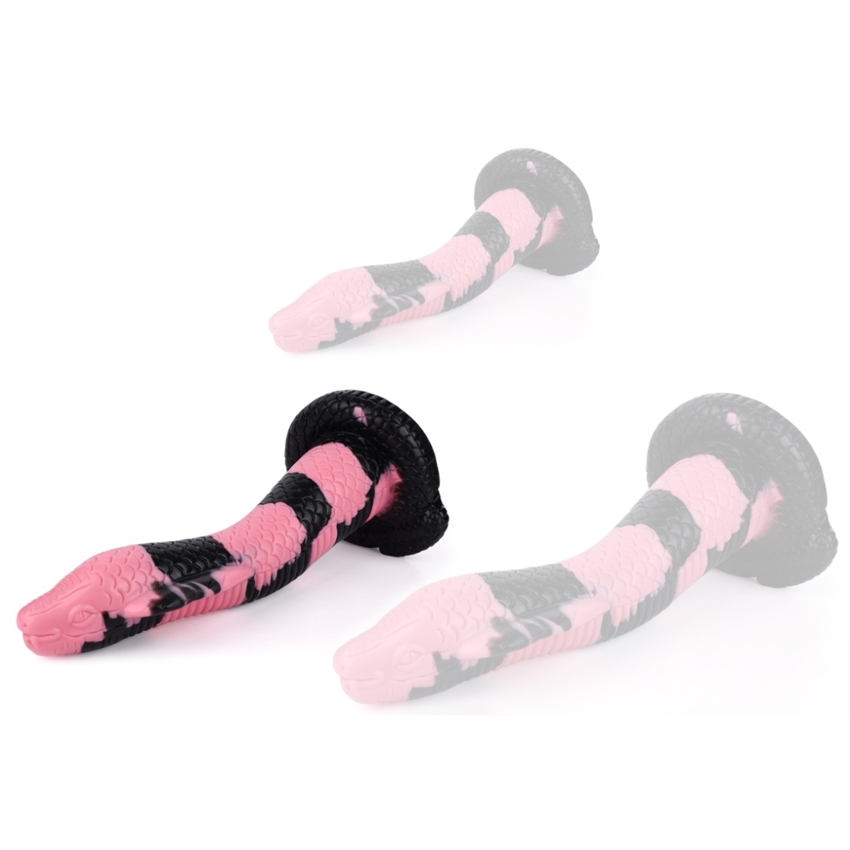 gode cobra snake m 22 x 6cm noir rose