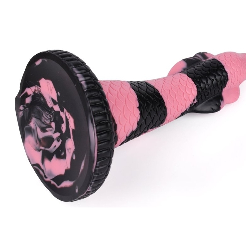 gode cobra snake m 22 x 6cm noir rose 2