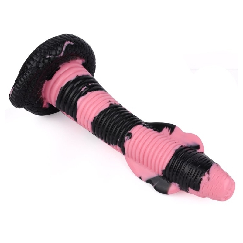 gode cobra snake m 22 x 6cm noir rose 3