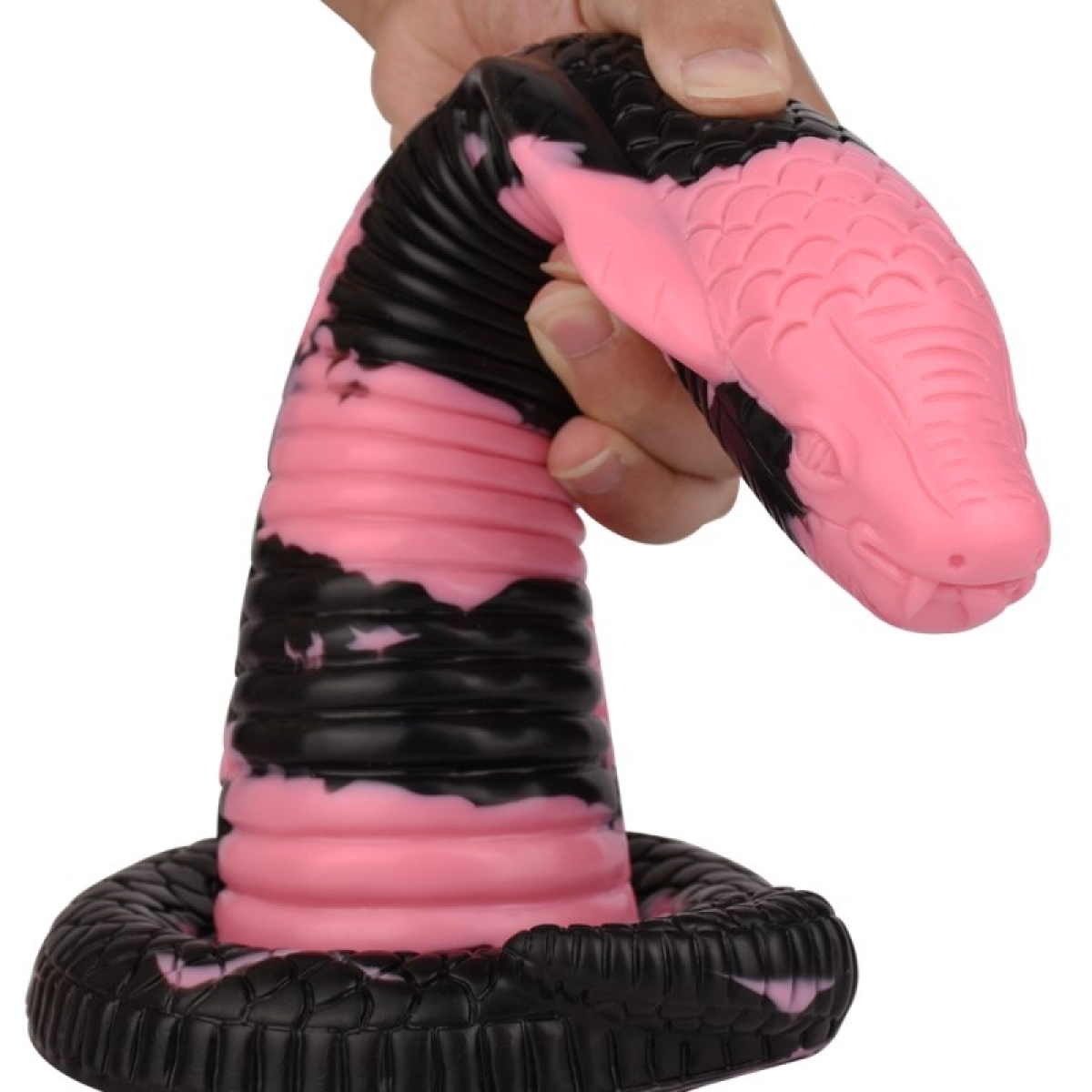 gode cobra snake m 22 x 6cm noir rose 5