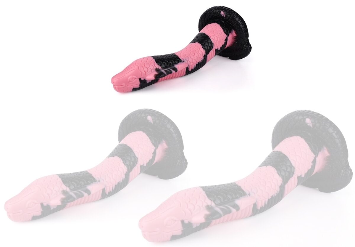 gode cobra snake s 18 x 5cm noir rose