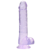 gode crystal clear 16 x 4cm violet