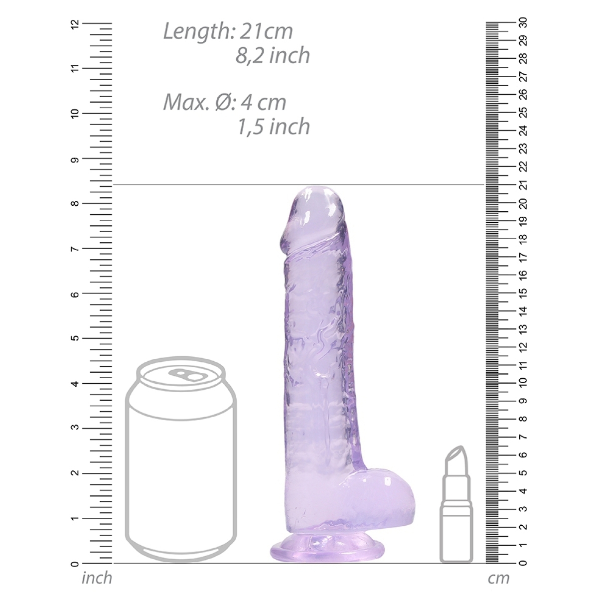 gode crystal clear 16 x 4cm violet 5