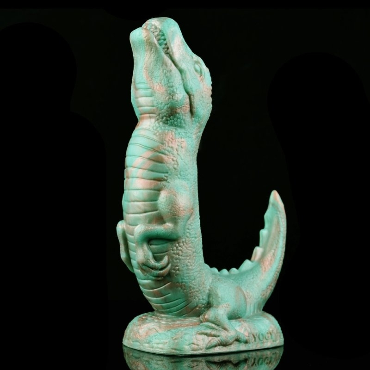 gode dinosaure rapt or 17 x 53cm vert 2