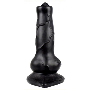 gode dog cock 12 x 4cm noir