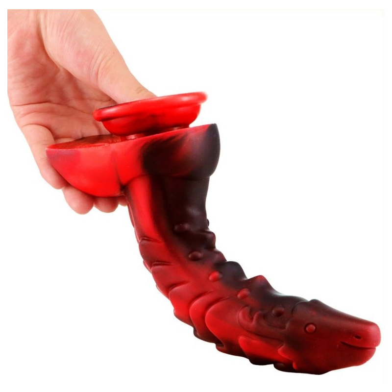gode dragon sarkan 19 x 45cm noir rouge 2