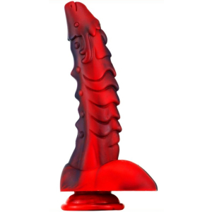 gode dragon sarkan 19 x 45cm noir rouge