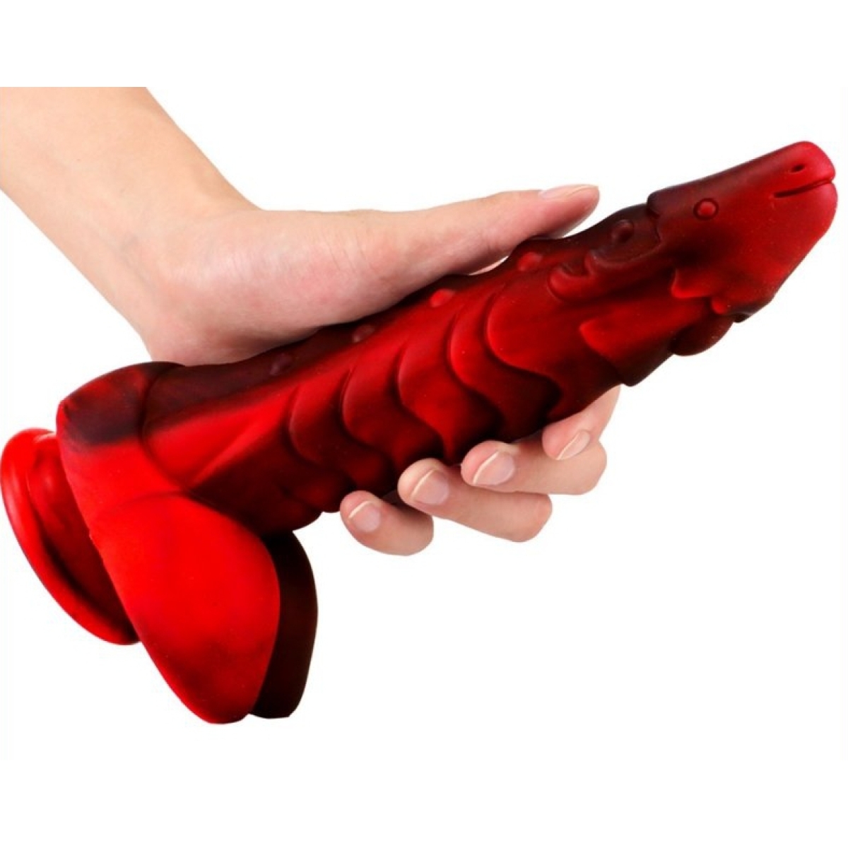 gode dragon sarkan 19 x 45cm noir rouge 4